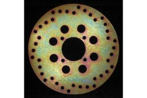 Round D-series Fixed Offroad Brake Rotor Gold, Polished Steel, Zinc