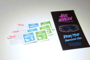 AirScreen eső- és sárvédő kiegészítő – univerzális, víztaszító lencsefólia (50 mm), átlátszó, 2, nordicamoto.ro