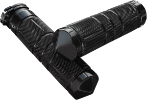 Knurled Diamond Custom Grips Black, 1, nordicamoto.ro