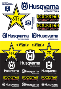 Sticker Sheet Black, White, Yellow