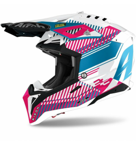Airoh Aviator 3 Wave rózsaszín, fényes króm sisak, nordicamoto.ro