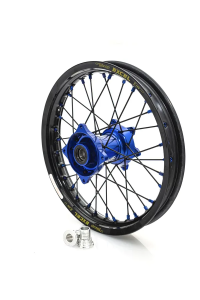 Elite Mx-en kerék, fekete küllők, fekete, kék kerékagy