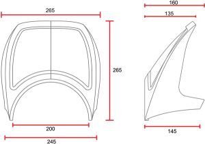 Front Number Plate Mask Black, 2, nordicamoto.ro