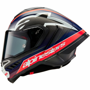 ALPINESTARS SUPERTECH R10 CARBON TEAM teljes arcú sport sisak, fekete/kék/piros, M-es méret, 5, nordicamoto.ro