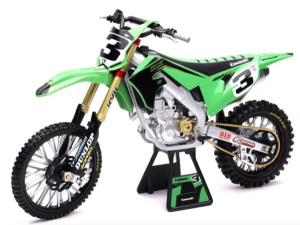 Eli Tomac Kawasaki KXF 450 játékmodell, 1:12 méretarány, nordicamoto.ro