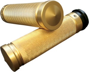 Brass Knurled Custom Grips Brass, 1, nordicamoto.ro