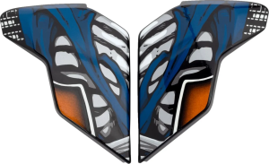Airflite Helmet Side Plates Black, Blue, Orange  ONE SIZE, 1, nordicamoto.ro