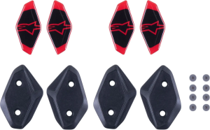 Alpinestars RK-10 zsanérburkolat- és matrica-csere szett, fekete/piros