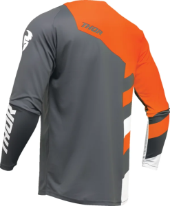 Tricou Thor Sector Checker Gray/Orange 4XL, 3, nordicamoto.ro