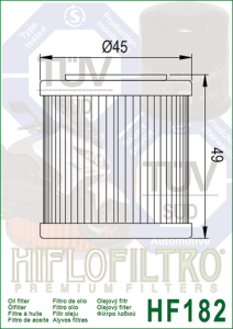 Filtru ulei PIAGGIO 350 BEVERLY Hiflofiltro HF182, 2, nordicamoto.ro