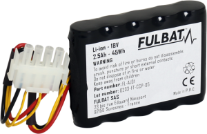 Fulbat FL-AL01 18 V-os, 2,5 Ah-s, 45 Wh-s lítium-akkumulátor – AL-KO robotokhoz
