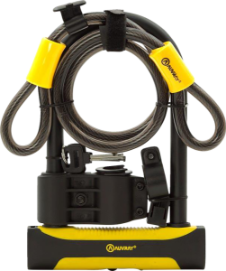 U-lock + Cable, U-roc Black, Yellow