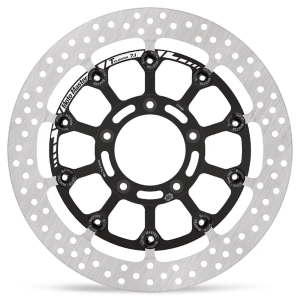 Halo sorozatú úszó rotor – fekete, ezüst, rozsdamentes acél, 1, nordicamoto.ro