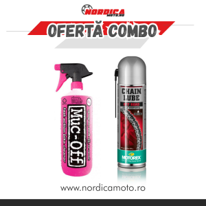 Mániások, MUC-OFF motorkerékpár-tisztító szett 1 l + Motorex terepkerékpár-láncspray 500 ml, nordicamoto.ro