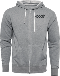 Fleece Checkers Zip GyGray 