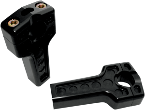 Dual Handlebar Riser Clamp Assembly Black