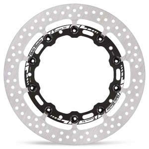 Halo sorozatú úszó rotor – fekete, ezüst, rozsdamentes acél, 1, nordicamoto.ro