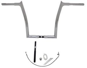 1-1/4(r) Ez Install Pointed Top Handlebar Kit Silver, 3, nordicamoto.ro