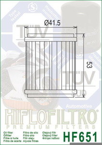 KTM 690/HUSQVARNA 701 olajszűrő Hiflofiltro HF651
