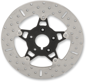 Fsd Series Stainless Steel Front Brake Rotor For Big Twins Black, Polished