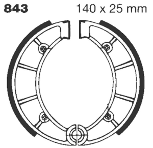 (r)g(r) Grooved Brake Shoe, 1, nordicamoto.ro