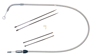 Polished Stainless Quick Connect Upper Clutch Cable Silver