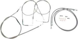Stainless Handlebar Cable/line Kit Silver, 1, nordicamoto.ro