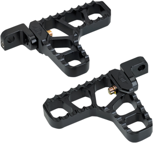 Adjustable Serrated Billet Footpegs Black