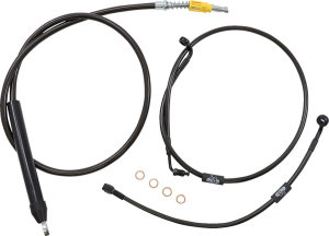 Standard Midnight Braided Handlebar Cable/brake Line Kit Black, 2, nordicamoto.ro
