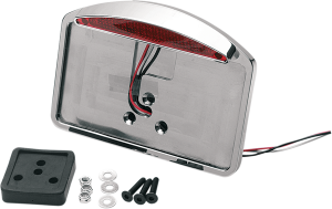 Led Half-moon Taillight/license Plate Mount Chrome, 1, nordicamoto.ro