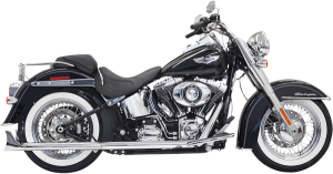 Fishtail True Dual Exhaust System Chrome, 1, nordicamoto.ro