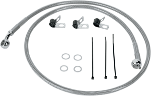 Stainless Steel Brake Line Kit Silver, Clear-coated, 1, nordicamoto.ro