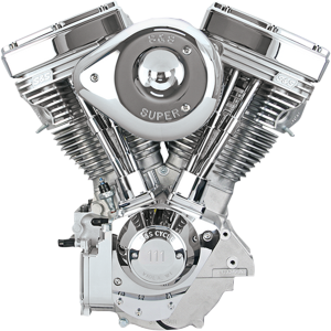 V111 Complete Assembled Engine Silver
