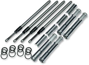 Quickee Pushrod Kit With Chrome Covers Silver