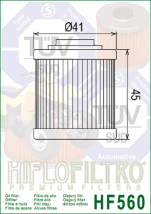 CAN-AM ATV DS450 Hiflofiltro HF560 olajszűrő, 2, nordicamoto.ro