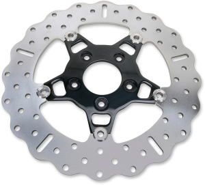 Fsd Series Stainless Steel Front Brake Rotor For Big Twins Black, Polished