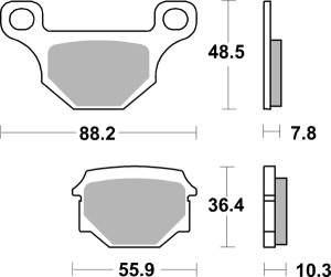 Hf Street Ceramic Organic Brake Pads