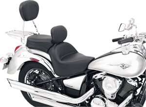 Vintage Wide Touring Seat With Driver Backrest Black