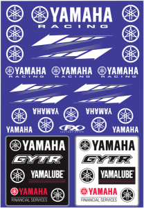 Sticker Sheet Black, Blue, White