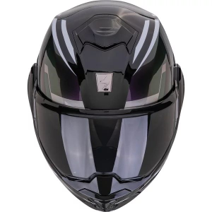 EXO-TECH EVO FURIO S moduláris, hátrafelé nyitható sisak, fehér/rózsaszín/kék, 4, nordicamoto.ro