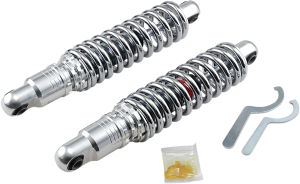 Premium Ride-height Adjustable Shocks Black, Chrome, 1, nordicamoto.ro