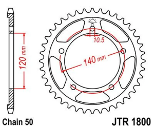 JT SPROCKETS hátsó lánckerék, természetes színű, 2, nordicamoto.ro