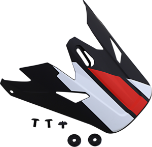 Visor Rise Evac Rd/bk/wt Red