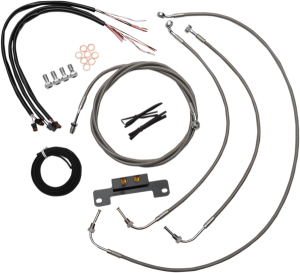 Complete Stainless Braided Handlebar Cable/brake Line Kit Silver, 1, nordicamoto.ro