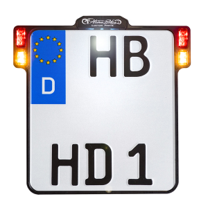 All-in-one 2.0 License Plate Holder W/ Led Plate Lights, Brake And Rear Lights Anodized Black, 2, nordicamoto.ro