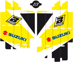 Rad Louver Decals Black, White, Yellow
