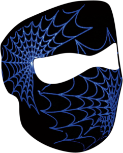 Face Mask Spiderweb Glow Black, Green, 2, nordicamoto.ro