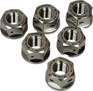 Titanium Sprocket Nuts Silver, 5, nordicamoto.ro