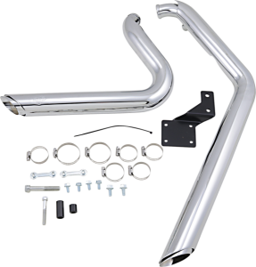 Shortshots Staggered Exhaust System Black, 2, nordicamoto.ro