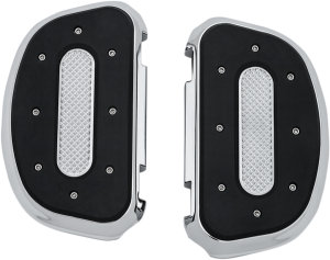 Heavy Industry Driver And Passenger Floorboards Black, Silver, 1, nordicamoto.ro